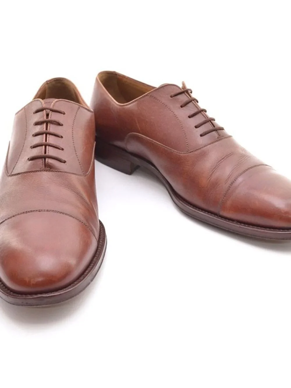 Men Barneys Hand Made Straight Cap Toe Bal Oxfords 10 M